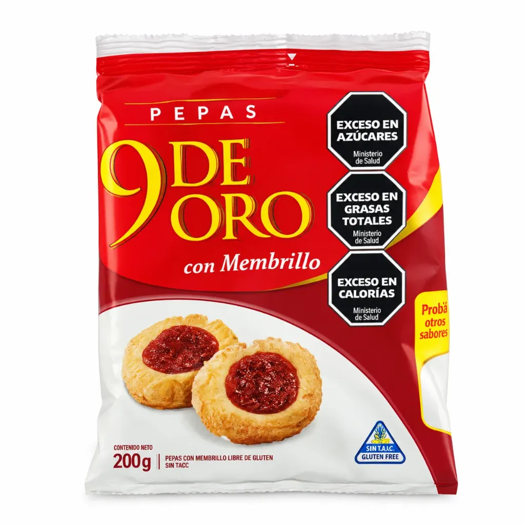 Galletas 9 de Oro - Pepas de membrillo 200g