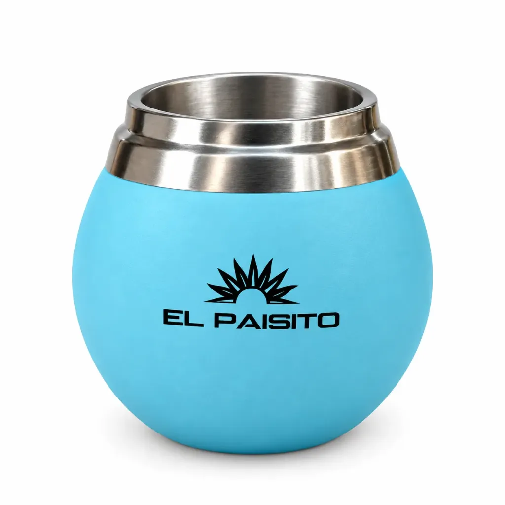 [9020] BOLA EL PAISITO a.inox. y goma CELESTE 150ml – Mate