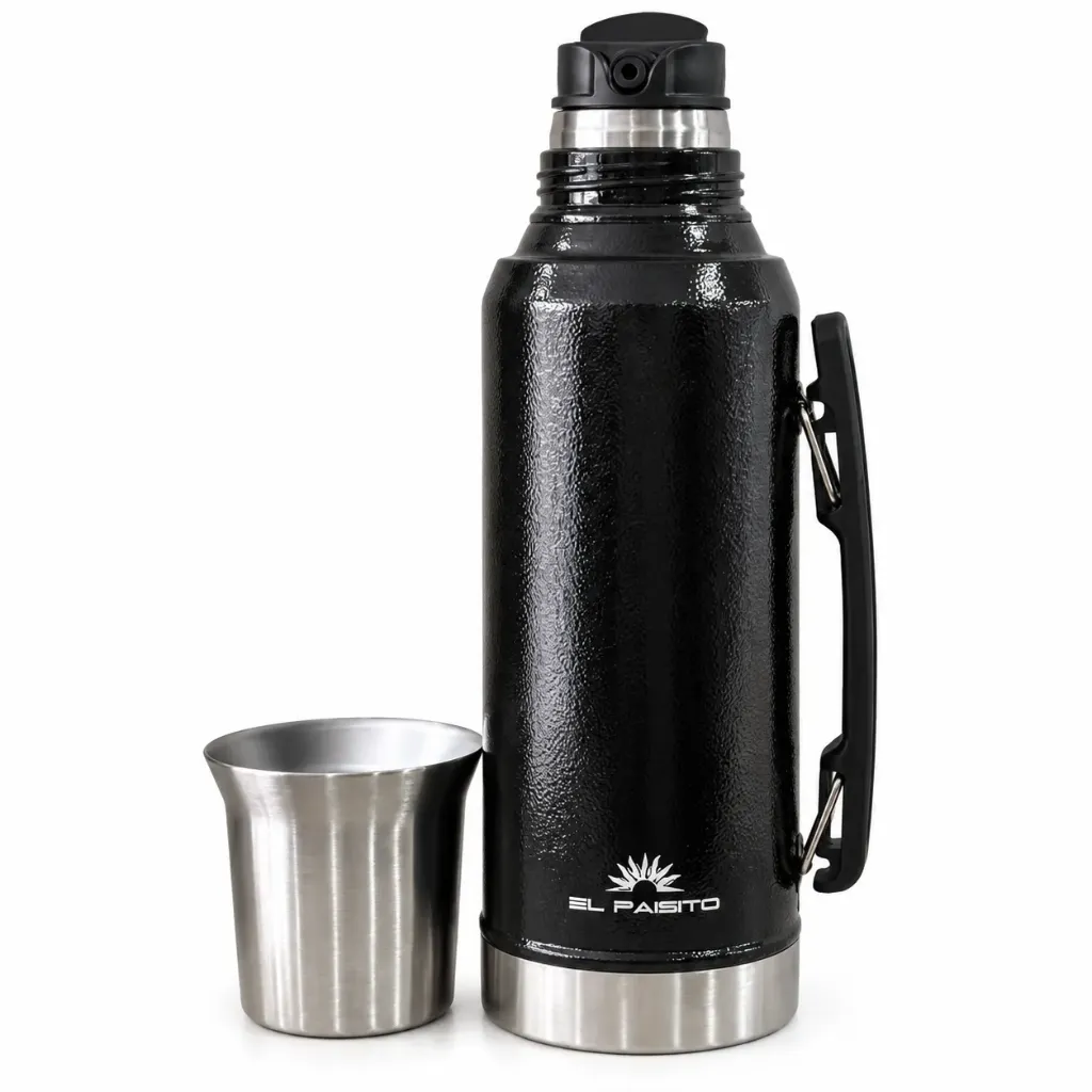 Termo EL PAISITO 1.2L acero inox. NEGRO