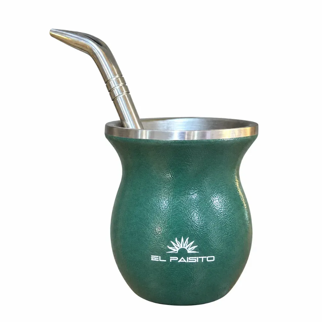 [9121] Kit Porongo c/Bombilla VERDE El Paisito – Mate