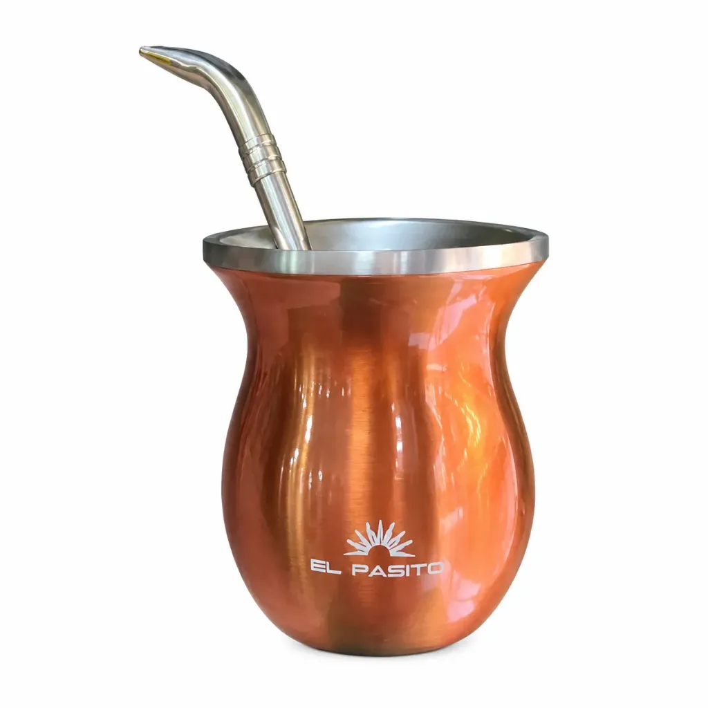 [9120] Kit Porongo c/Bombilla BRONCE El Paisito – Mate