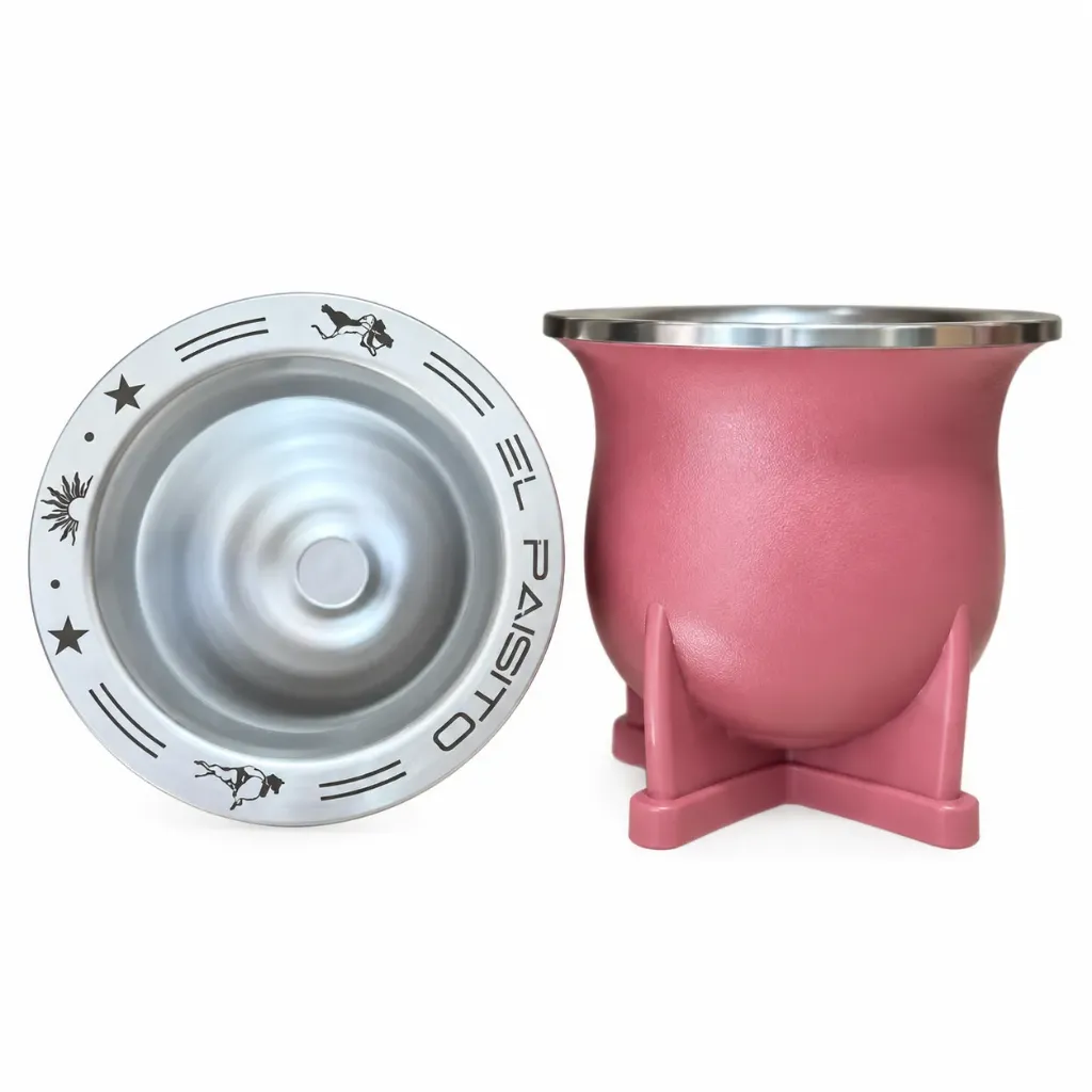 [10100 - DSAP002] Camionero acero inox. TANGO/GAUCHO 280ml MALVA (marron) El Paisito - Mate