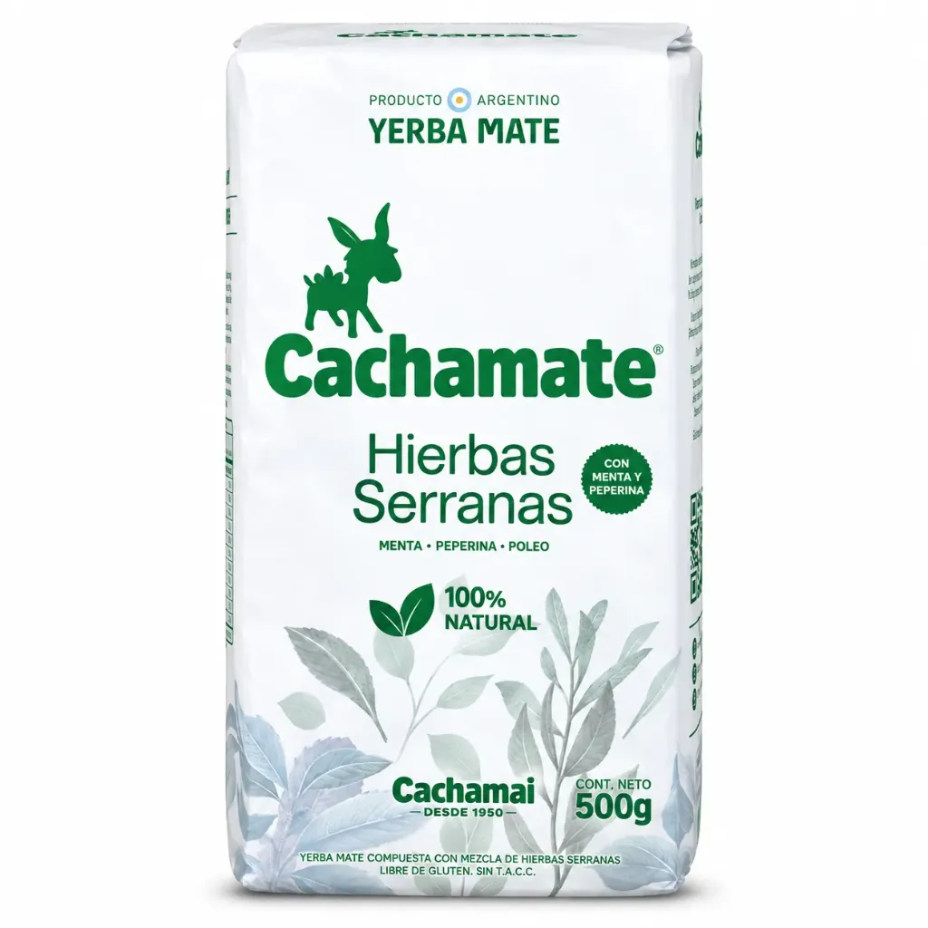 [mpk09511] Cachamate Hierbas Serranas 500g BLANCA – Yerba Mate
