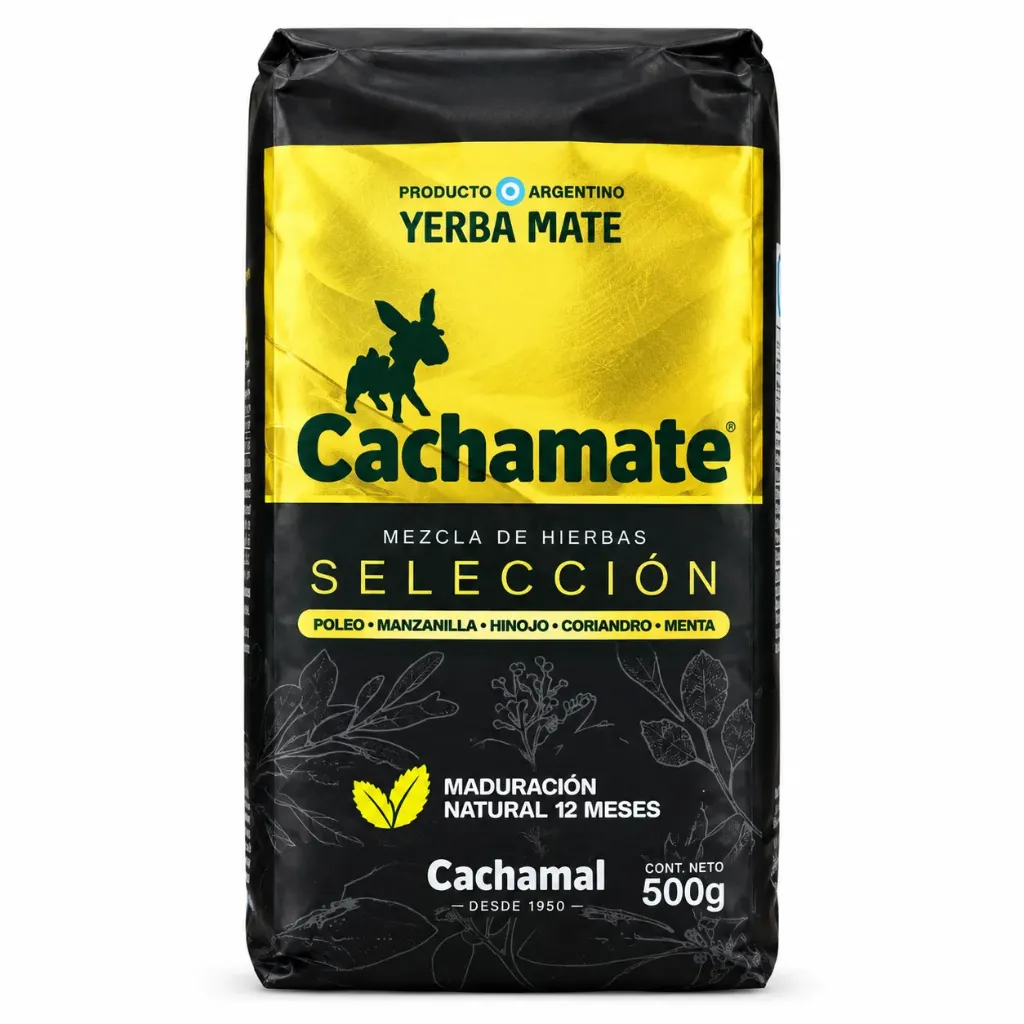 [mpk09514] Cachamate Hierbas Serranas Selección 500g NEGRA – Yerba Mate