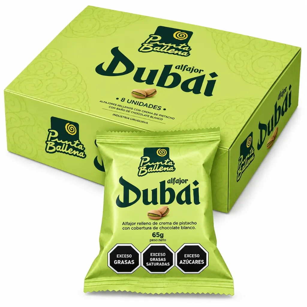 [mpk09590] PUNTA BALLENA DUBAI 55g x 8u - Alfajor
